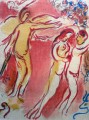 Adam and Eve are Banished from Paradise contemporary Marc Chagall